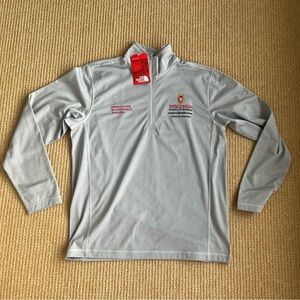❌ SOLD The North Face Tech 1/4 Zip Fleece TN Light Grey Wisconsin School of Bus